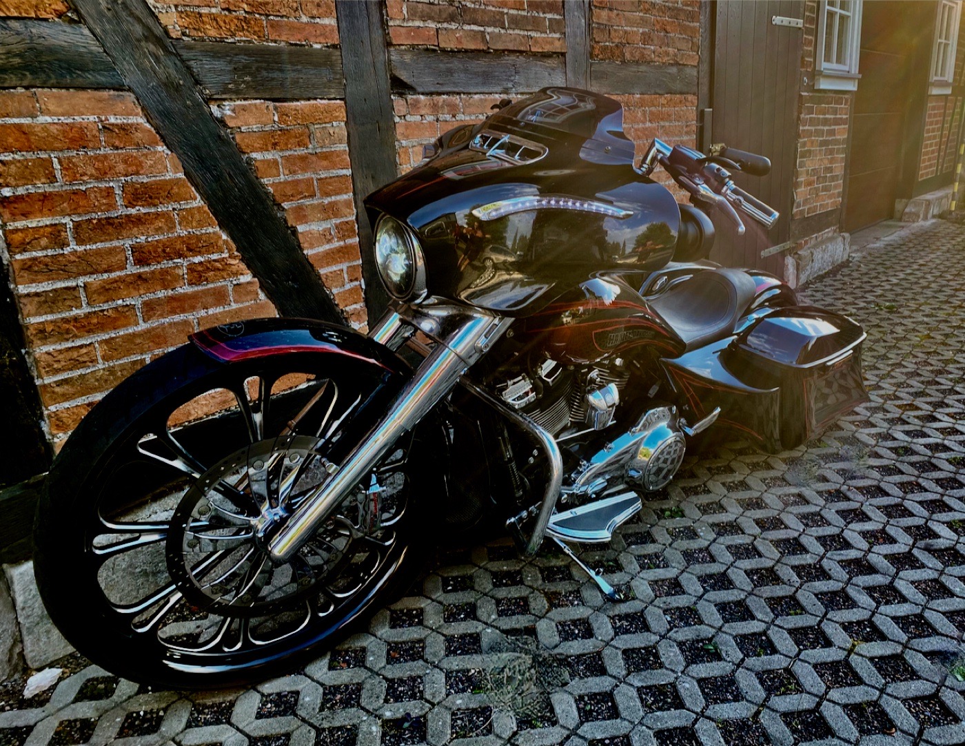 Harley Davidson Motorrad im Harz